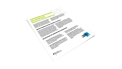 Produktbild Checkliste Cybermobbing unter Kindern und Jugendlichen Produktbild für das Informationsblatt mit dem Titel "Cybermobbing unter Kindern und Jugendlichen: Checkliste für den Ernstfall".