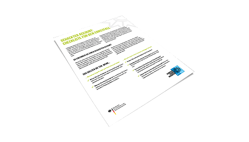Produktbild Checkliste Gehackter Account Produktbild für das Informationsblatt mit dem Titel "Gehackter Account: Checkliste für den Ernstfall".