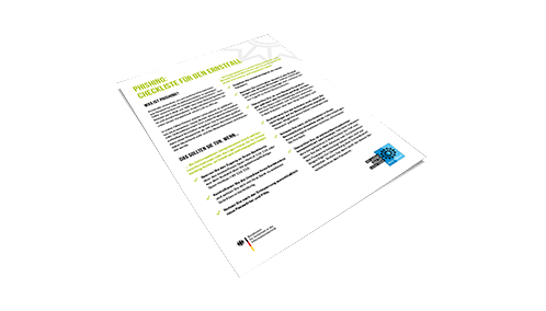 Produktbild Checkliste Phishing Produktbild für das Informationsblatt mit dem Titel "Phishing: Checkliste für den Ernstfall".
