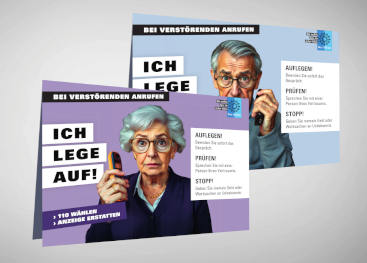 Vorschaubild Aufsteller Gefahren am Telefon Vorschaubild: Aufsteller Gefahren am Telefon.