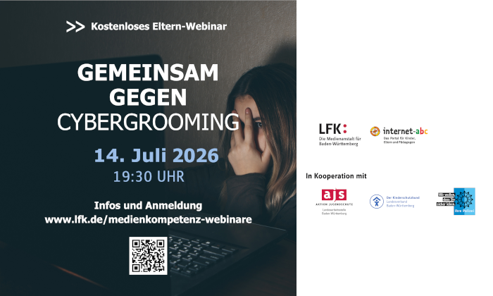 Webinar Cybergrooming Kostensloses Webinar "Gemeinsam gegen Cybergrooming"