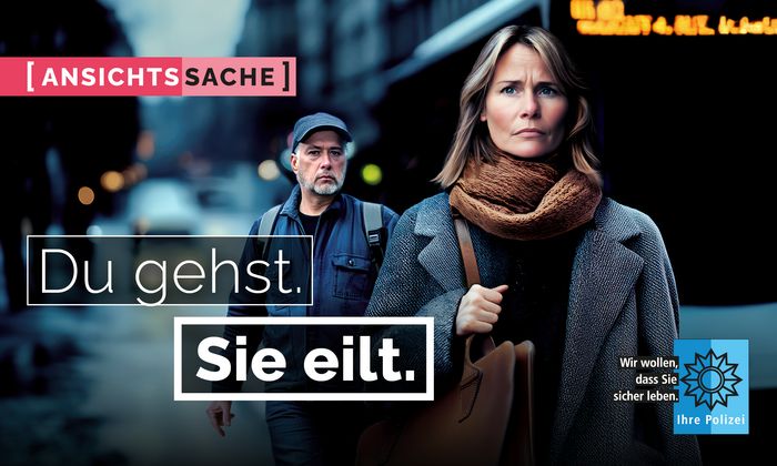 Du gehst - sie eilt. AnsichtsSache: Du gehst - sie eilt.